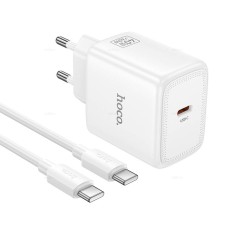 Мережевий зарядний пристрій HOCO N83 Profit single port Type-C cable 60W White