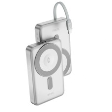 Повербанк портативний акумулятор Power bank Wiwu Wi-P056 Magnetic MagSafe магнітний 10000 mAh Silver