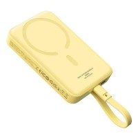 Повербанк портативний акумулятор Power bank Baseus Magnetic Mini Wireless магнітний 30W 10000 mAh Yellow P1002210BY23-00