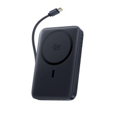 Повербанк портативний акумулятор Power bank Baseus PicoGo AM61 Qi2.2 Magnetic with Built-in Cable 10000 mAh 45W Black E0028V00