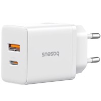 Мережевий зарядний пристрій Baseus Cube Fast Charger C+U 30W EU Cluster White P10111404213-00