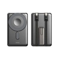 Повербанк портативний акумулятор Power bank Rock P50 Magnetic MagSafe магнітний 10000 mAh Black