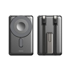 Повербанк портативний акумулятор Power bank Rock P50 Magnetic MagSafe магнітний 10000 mAh Black