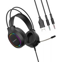 Дротові навушники Earldom ET-B03 Rich channel gaming headphones RGB USB Black