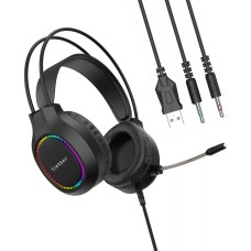 Дротові навушники Earldom ET-B03 Rich channel gaming headphones RGB USB Black