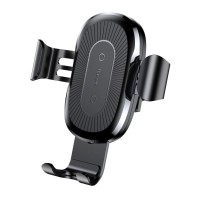 Автомобільний тримач із бездротовою зарядкою Baseus Gravity with wireless charger 10w Black WXYL-01