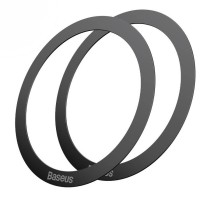 Пластини для магнітного тримача Baseus Halo Series Magnetic Metal Ring 2шт Black PCCH000001