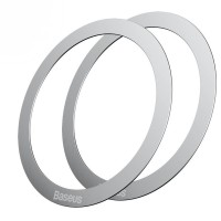 Пластини для магнітного тримача Baseus Halo Series Magnetic Metal Ring 2шт Silver PCCH000012