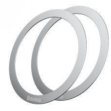 Пластини для магнітного тримача Baseus Halo Series Magnetic Metal Ring 2шт Silver PCCH000012