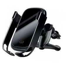 Автомобільний тримач із бездротовою зарядкою Baseus Rock-Solid Electric Holder Wireless Charger Black WXHW01-01