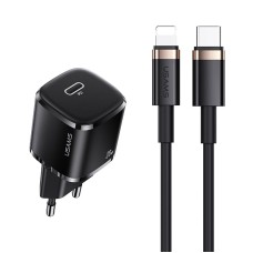 Мережевий зарядний пристрій USAMS T36 CC124 XFK Super Cube Series Lightning cable 20W Black