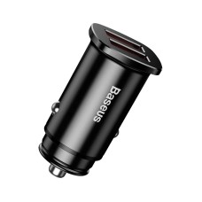 Автомобільний зарядний пристрій Baseus Square metal 2USB 30W Black CCALL-DS01