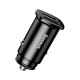 Автомобільний зарядний пристрій Baseus Square metal 2USB 30W Black CCALL-DS01