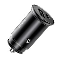 Автомобільний зарядний пристрій Baseus Circular Metal PPS Quick Charger Car 30W Black CCYS-C01