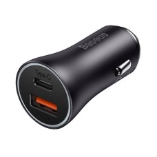 Автомобільний зарядний пристрій Baseus Golden Contactor Max Dual Fast Charger Car 60W Black CGJM000113