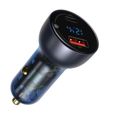 Автомобільний зарядний пристрій Baseus Particular Digital Display QC + PPS Transparent Black CCKX-C0G