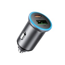 Автомобільний зарядний пристрій ACEFAST B15 PD dual port metal 4A 65W Grey