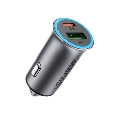 Автомобільний зарядний пристрій ACEFAST B16 PD dual port metal 3A 95W Grey