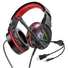 Дротові навушники HOCO W104 Drift Gaming Black-red