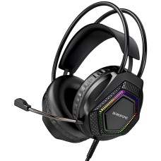 Дротові навушники BOROFONE BO105 Thunder gaming headphones with mic Black