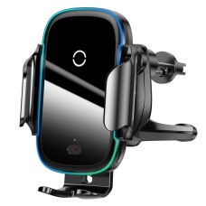 Автомобільний тримач із бездротовою зарядкою Baseus Light Electric Holder Wireless Charger Black WXHW03-01