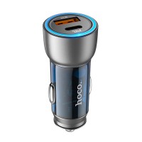 Автомобільний зарядний пристрій Hoco NZ8 Sprinter dual port Car charger 43W Blue Black