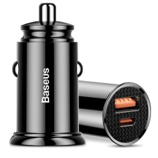 Автомобільний зарядний пристрій Baseus Circular Car Charger PD QC4.0 5A 30W Black CCALL-YS01