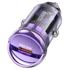 Автомобільний зарядний пристрій HOCO Z53 Sight single port PD30W Transparent Purple