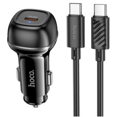 Автомобільний зарядний пристрій Hoco Z58 rank single port Car charger Type-C cable 30W Black