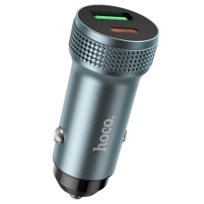 Автомобільний зарядний пристрій Hoco Z49B Level Car charger 38W Metal grey