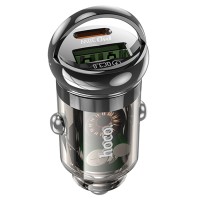 Автомобільний зарядний пристрій Hoco Z53A Vision Car charger 3A 30W Black