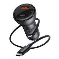 Автомобільний зарядний пристрій Baseus Digital Display PPS Dual Quick Charger Car 45W TZCCBX-C0G