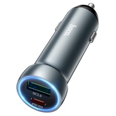 Автомобільний зарядний пристрій Hoco Z54A Prosperous dual port 3A 48W Metal Grey