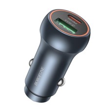 Автомобільний зарядний пристрій BOROFONE BZ32B Fresh dual port 3A 48W Metal-grey