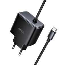 Мережевий зарядний пристрій HOCO C163A New charger Type-C cable 25W Black
