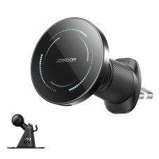 Автомобільний тримач із бездротовою зарядкою Joyroom JR-ZS502 Magnetic Wireless Car Holder 15W Black