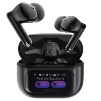 Бездротові Bluetooth навушники ACEFAST W6 smart screen active noise cancelling true wireless earbuds BT 5.4 Black