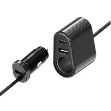Автомобільний зарядний пристрій розгалужувач WiWU QC300 Car Charger 42W Black