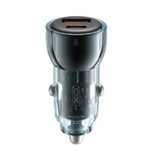 Автомобільний зарядний пристрій XO CC60 Smart Transparent Car Charger 60W Blue