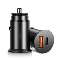 Автомобільний зарядний пристрій Rock H15 Dual-port A+C PD 30W Black
