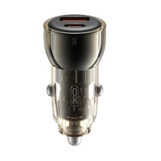 Автомобільний зарядний пристрій XO CC60 Smart Transparent Car Charger 60W Black
