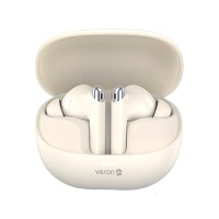 Бездротові Bluetooth навушники Veron AN25 ENC+ANC BT 5.3 Milky white