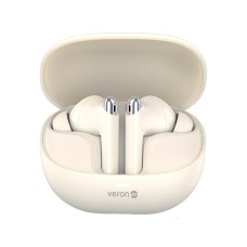 Бездротові Bluetooth навушники Veron AN25 ENC+ANC BT 5.3 Milky white