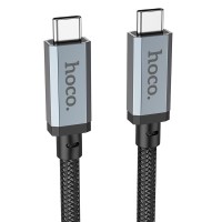 Кабель HOCO US05 USB4 HD high speed data cable Type-C to Type-C 100W 5A 1m Black