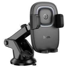 Автомобільний тримач із бездротовою зарядкою Hoco HW32 Crown push-type wireless Black