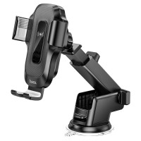 Автомобільний тримач із бездротовою зарядкою Hoco HW3 Wise automatic induction (center console) 15W Black