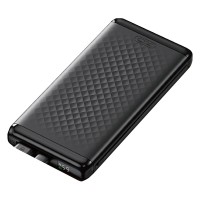Повербанк портативний акумулятор Power bank XO PB308 USB-C 20W/USB-A 22.5W 10000 mAh Black