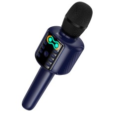 Портативна колонка-мікрофон HOCO L24 Shine karaoke microphone BT5.4, USB/TF/AUX RGB BT 5.4 Blue