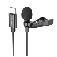 Мікрофон дротовий петличний BOROFONE BFK11 Elegant lavalier Lightning 2m Black