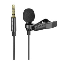 Мікрофон дротовий петличний BOROFONE BFK11 Elegant lavalier 3.5мм 2m Black